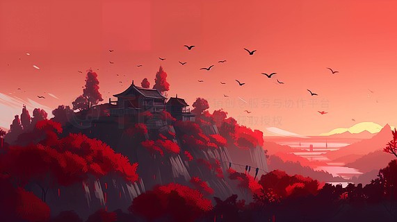 动画建筑场景图片-走进充满色彩与奇幻线条的动画建筑场景世界